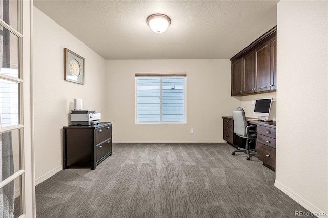 8895 Vanderwood Rd, Colorado Springs, CO 80908 - office with dark carpet and a textured ceiling