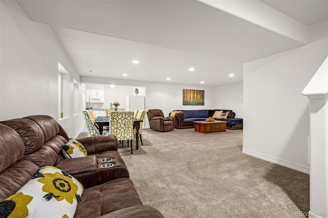 8895 Vanderwood Rd, Colorado Springs, CO 80908 - living area featuring carpet floors and recessed lighting