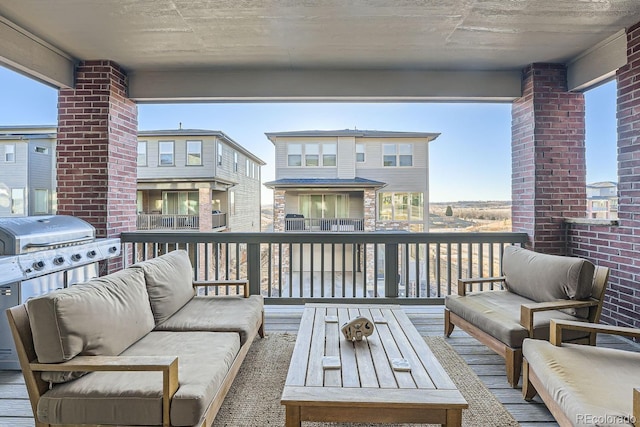 balcony featuring outdoor lounge area