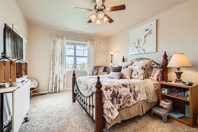 4338 Alder Springs Vw Unit G, Colorado Springs, CO 80922 - bedroom with carpet floors, baseboards, and a ceiling fan