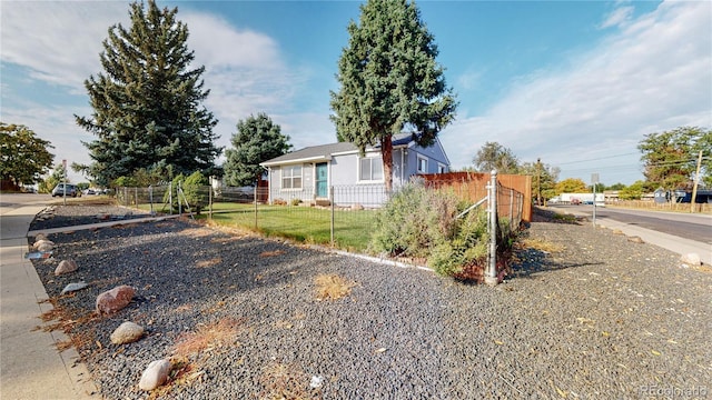 view of front of home with fence