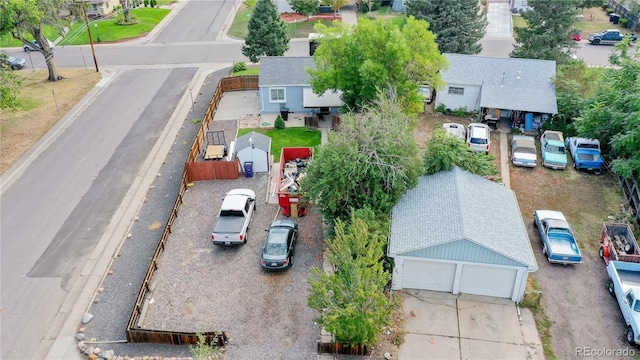 bird's eye view with a residential view