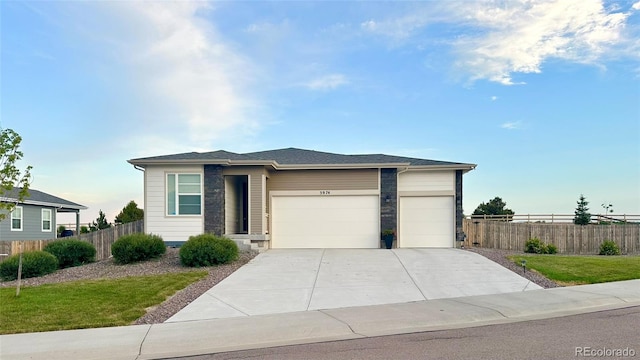 3974 Castle Vista Ln, Castle Rock, CO 80104 - prairie-style house with a garage and driveway