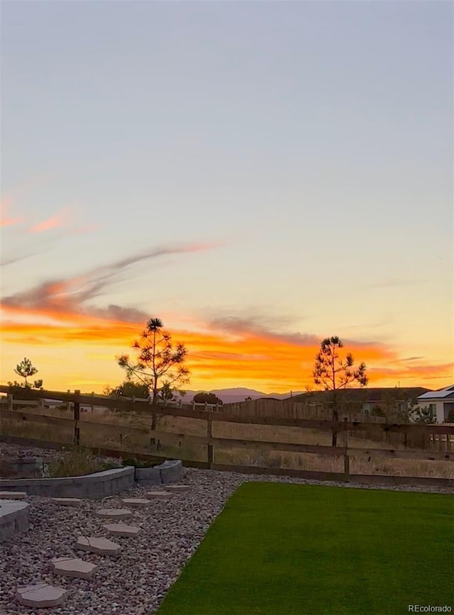 3974 Castle Vista Ln, Castle Rock, CO 80104 - view of yard at dusk