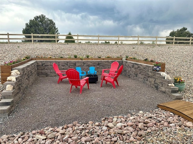3974 Castle Vista Ln, Castle Rock, CO 80104 - fenced backyard with an outdoor fire pit
