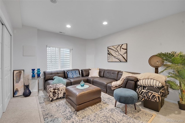 view of carpeted living room