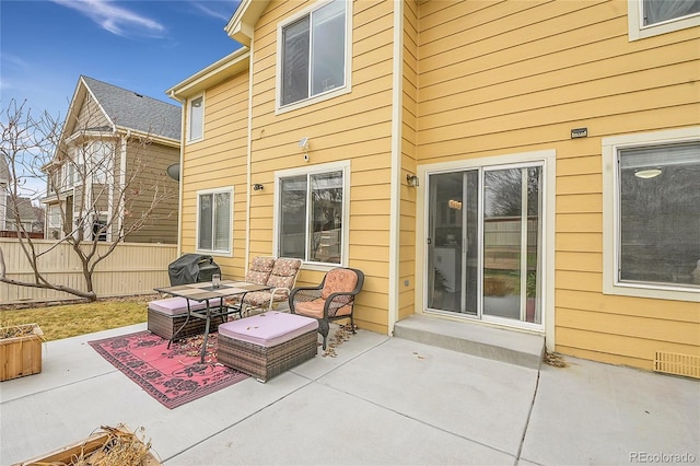 view of patio / terrace with area for grilling