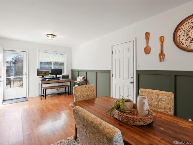 dining room featuring wood finished floors