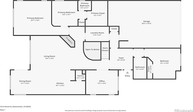 12114 Alcott St, Westminster, CO 80234 - property floor plan