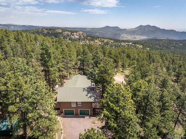 153 Divide View Dr, Golden, CO 80403 - view from above of property with a forest and a mountainous background