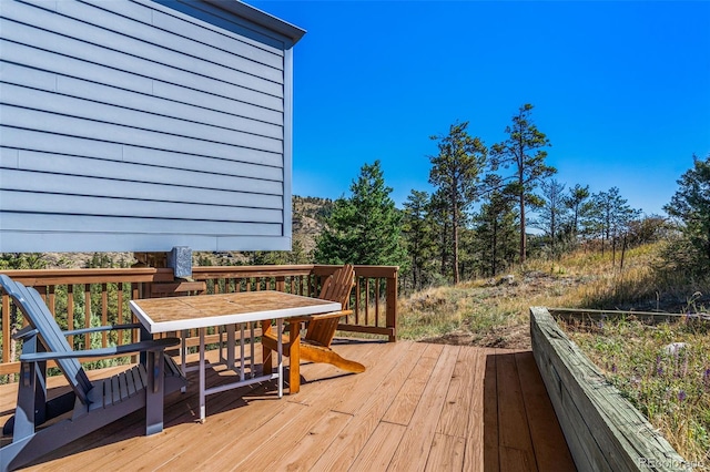 319 Camino Bosque, Boulder, CO 80302 - wooden deck with outdoor dining area