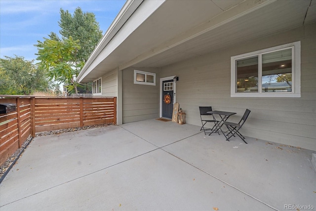 view of patio / terrace with fence