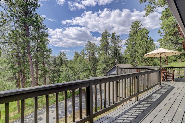 30221 Marge Ln, Evergreen, CO 80439 - view of wooden terrace