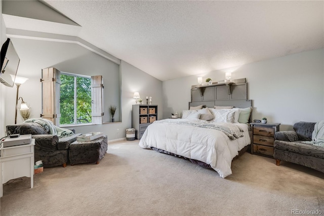 11760 Eudora Ct, Thornton, CO 80233 - carpeted bedroom with vaulted ceiling and a textured ceiling