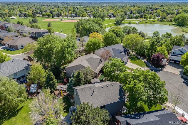 11760 Eudora Ct, Thornton, CO 80233 - aerial perspective of suburban area with a large body of water and a tree filled landscape