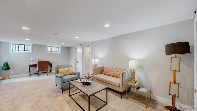 view of carpeted living room