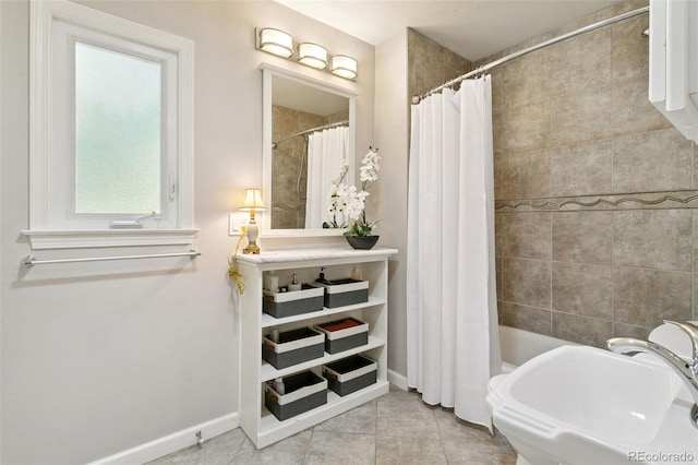 4803 N Weber St, Colorado Springs, CO 80907 - full bathroom featuring tile patterned flooring and shower / bath combo
