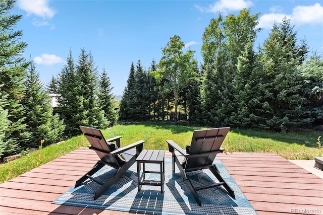249 E Coyote Ct, Silverthorne, CO 80498 - deck featuring a yard