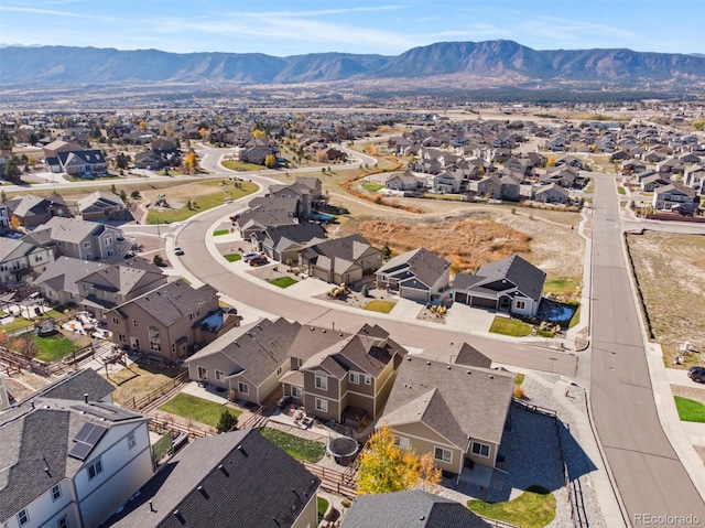 bird's eye view featuring a mountain view