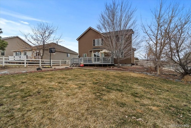5404 Fawn Ridge Way, Castle Rock, CO 80104 - rear view of property featuring a deck