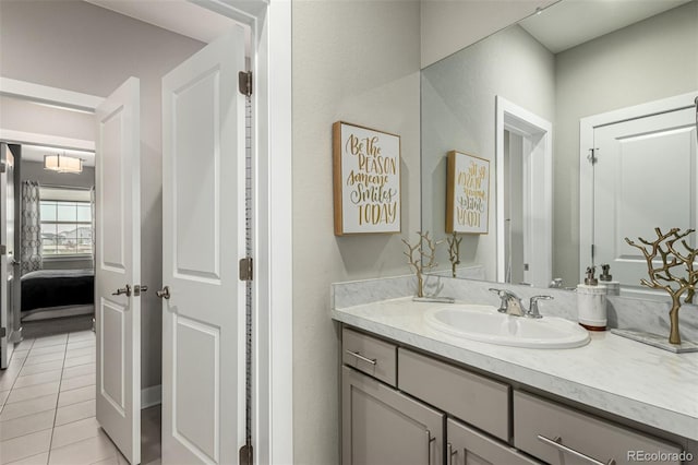 5964 E 141st Ave, Thornton, CO 80602 - bathroom with vanity and tile patterned floors