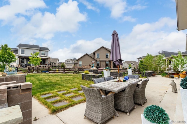 5964 E 141st Ave, Thornton, CO 80602 - view of patio with a residential view and outdoor dining space