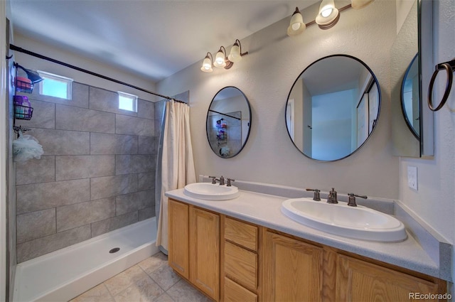 12535 S Beaver Creek Way, Parker, CO 80134 - full bath featuring a tile shower and double vanity
