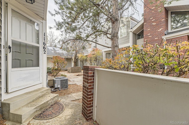 view of patio featuring central AC