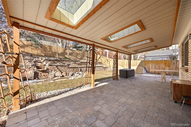 view of patio / terrace featuring a fenced backyard