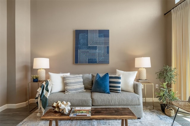 8626 Gold Peak Dr Unit B, Highlands Ranch, CO 80130 - living room with baseboards and wood finished floors
