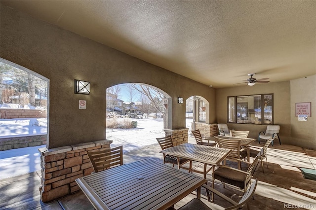 8626 Gold Peak Dr Unit B, Highlands Ranch, CO 80130 - view of patio featuring outdoor dining area and ceiling fan