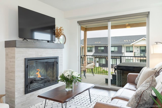 361 Gcr 840 Unit 3, Fraser, CO 80442 - living area featuring wood finished floors and a fireplace