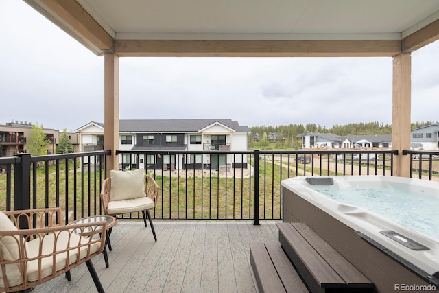361 Gcr 840 Unit 3, Fraser, CO 80442 - balcony featuring a hot tub and a residential view