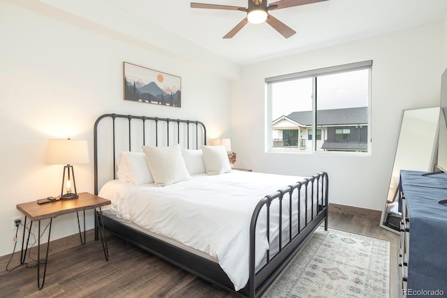361 Gcr 840 Unit 3, Fraser, CO 80442 - bedroom with wood finished floors and ceiling fan