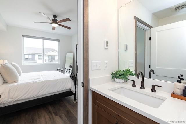 361 Gcr 840 Unit 3, Fraser, CO 80442 - bedroom with dark wood-type flooring and ceiling fan