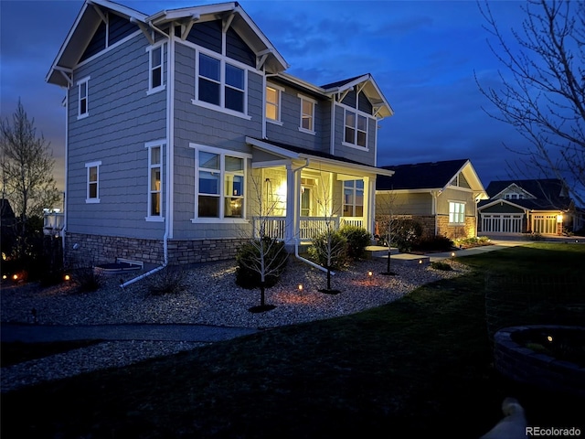 7692 Weaver Cir, Castle Rock, CO 80104 - view of front of home featuring covered porch