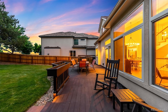 7038 Russell Ct, Arvada, CO 80007 - wooden deck with outdoor dining area