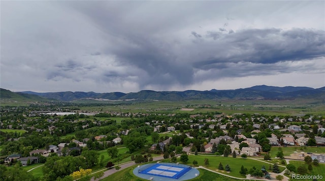 7038 Russell Ct, Arvada, CO 80007 - aerial view of residential area featuring mountains