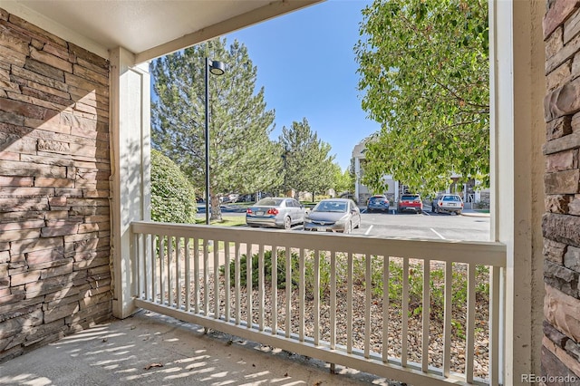 balcony with a porch