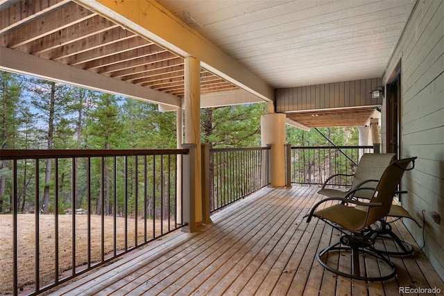 view of wooden deck