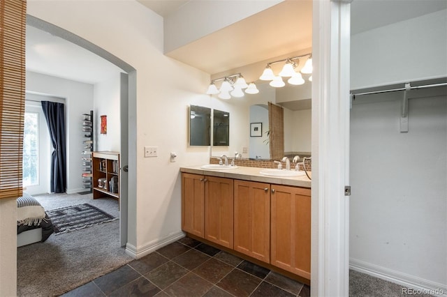 bathroom with vanity