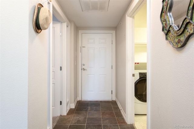 interior space featuring washer / dryer