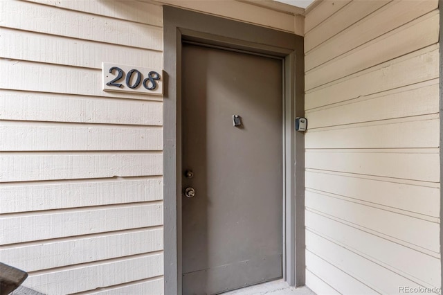 view of doorway to property