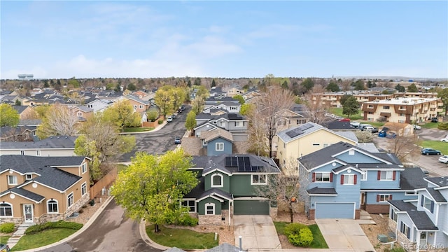 aerial view of residential area