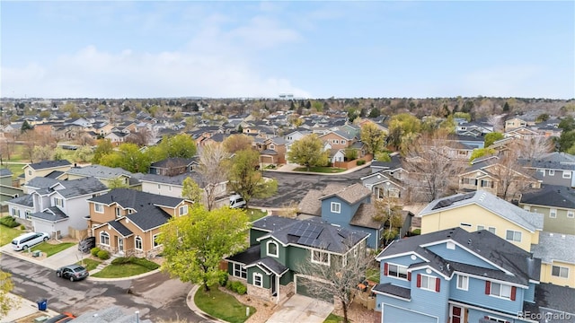 aerial view of residential area