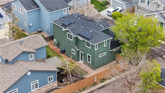 aerial perspective of suburban area