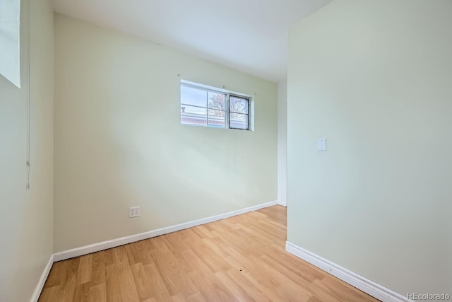 empty room featuring light wood-type flooring