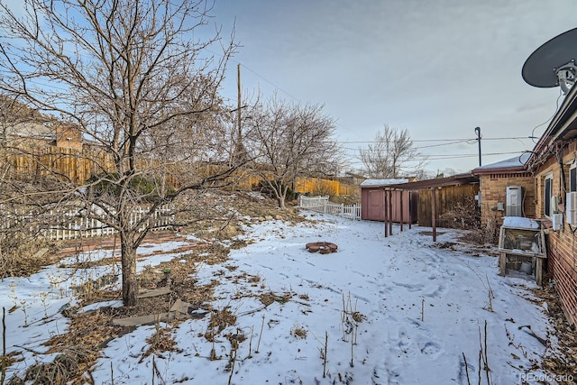 view of snowy yard