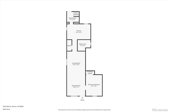 1024 34th St, Denver, CO 80205 - view of property floor plan