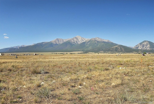 property view of mountains featuring a rural view